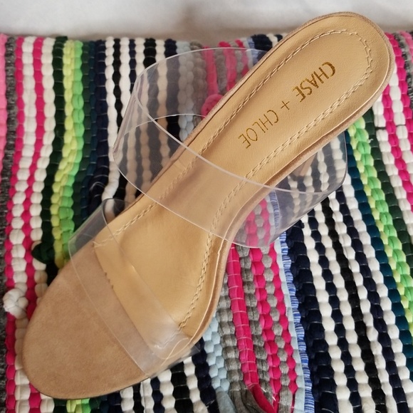 Clear Strap Nude Mule Heel - Picture 7 of 8